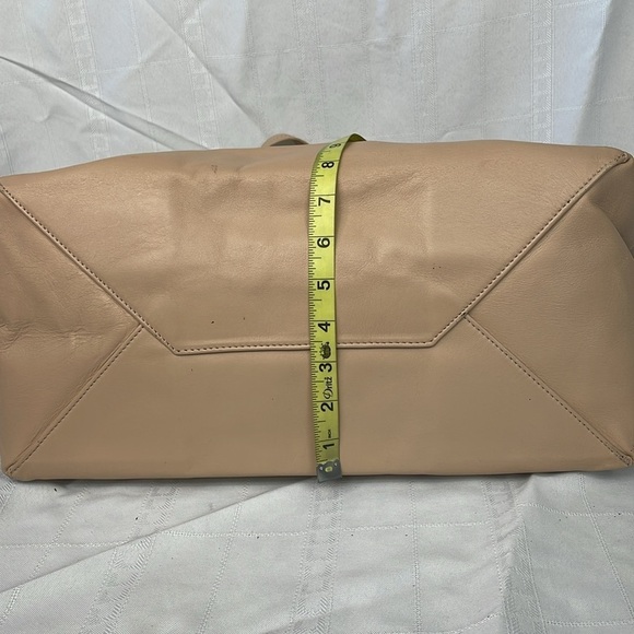 Rare Celine Horizontal Zip Gusset Cabas Tote Bag Large Shopper Beige Leather - Picture 12 of 16